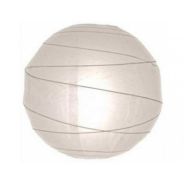 36" White Irregular bamboo style ribbed Paper Lantern